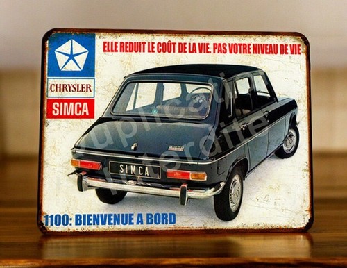 Lot deux plaques simca 1204 - de,